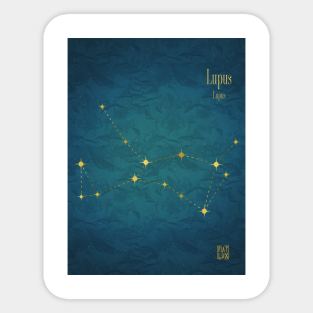 Night Sky Constellations - Lupus Sticker